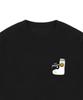 GRAVER [Unisex] Socks Drawing Smile Logo Short Sleeve T-Shirt_Black