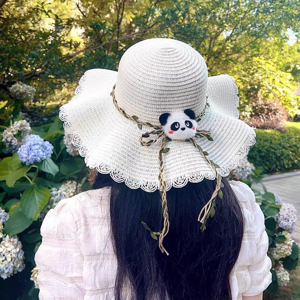 Women's Wide Brim Straw Sun Hat - Foldable Beach & Vacation Hat