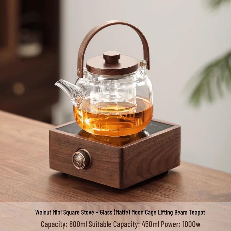 Glass Electric Teapot & Warmer Set