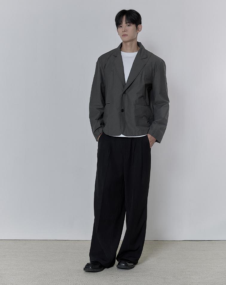 Mugeon Rope Wide Oriental Slacks _ Black