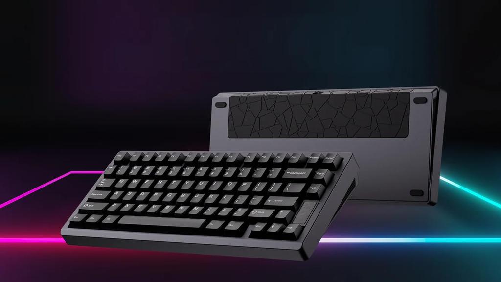 Chilkey Slice75 HE Gaming Keyboard with Rapid Gasket and Gateron Jade Pro Triggers, 8000Hz, Mount, (Gray)