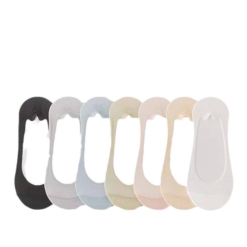 Summer Invisible Non-Slip Boat Socks – Thin, Breathable Mesh, Silicone Grip, No Heel Slip, Perfect with High Heels.