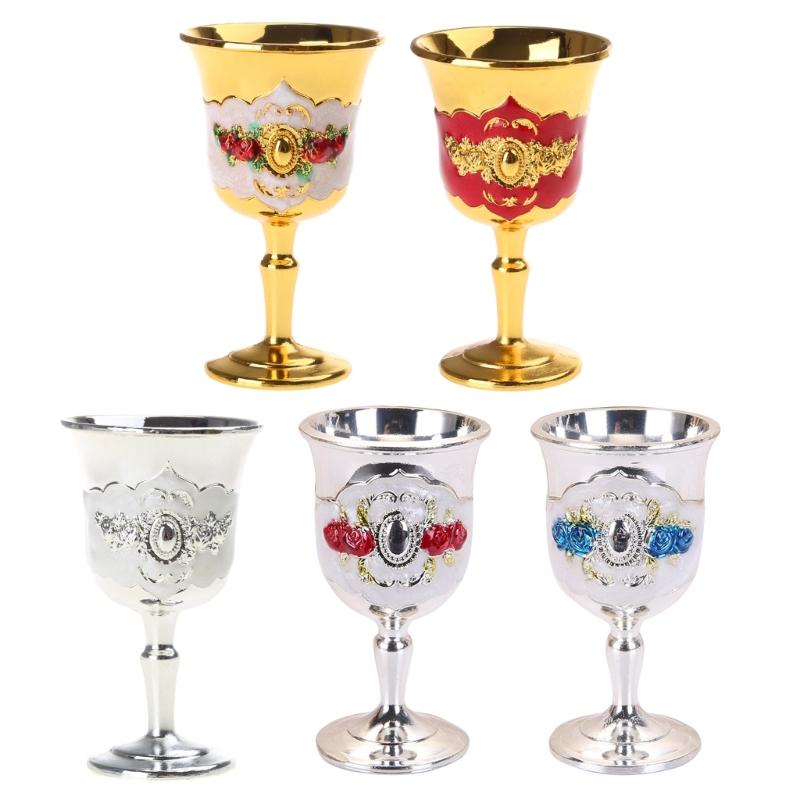 European Style Wine Glasses Retro Dinnerware Goblet Spirit Vodka Champagne Glasses Beverage Tumbler for Party Home Bar