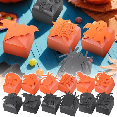 12pcs European Style Funny Halloween Candy Box Gift Box Party Supplies Creative Packaging Box Paper Box Gift Box