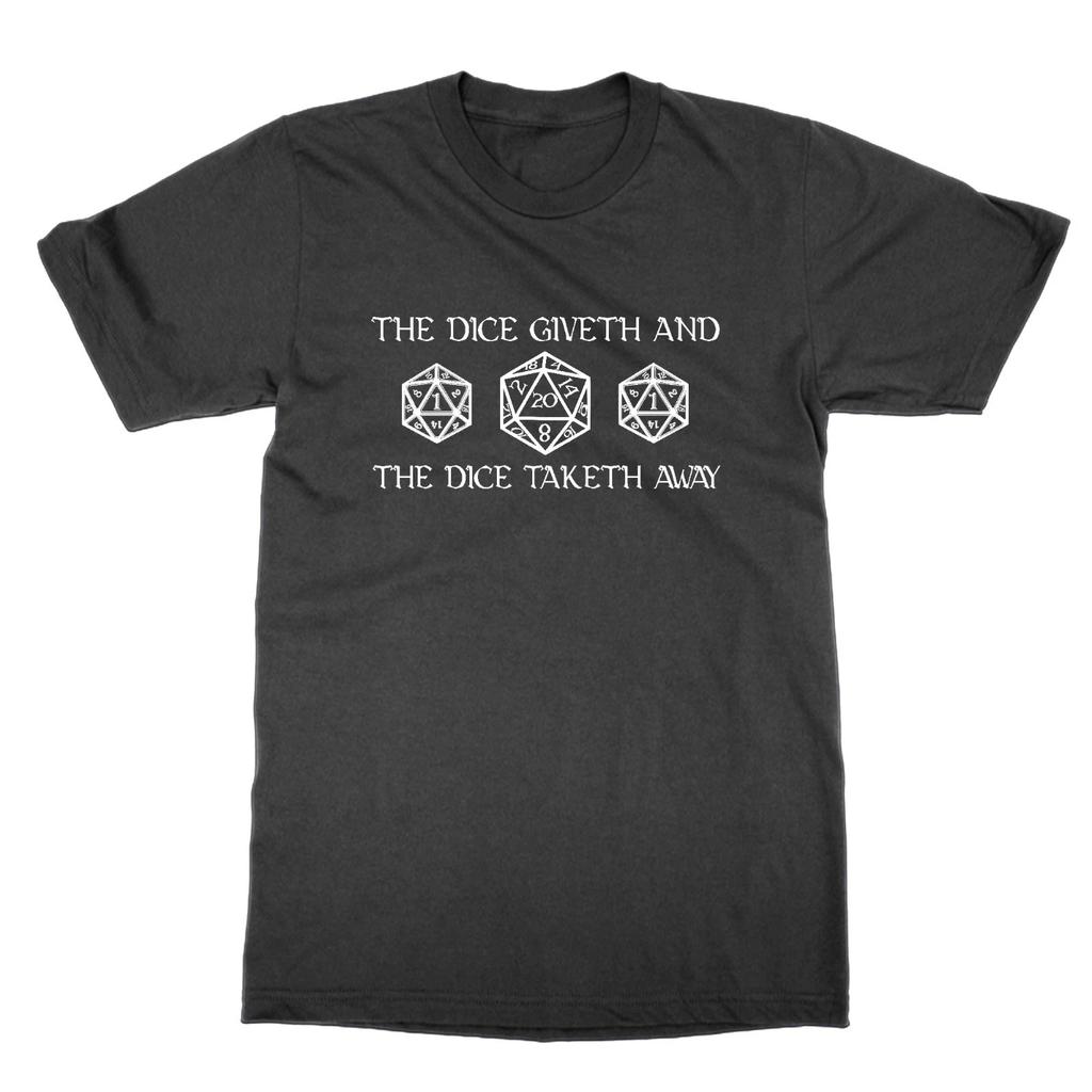 Le T-Shirt Drôle The Dice Giveth And The Dice Taketh Away Dungeons + Dragons