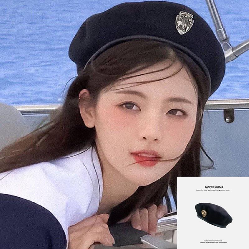 Classic Wool Beret Hat For Women With Windproof Function For Casual And Office Style