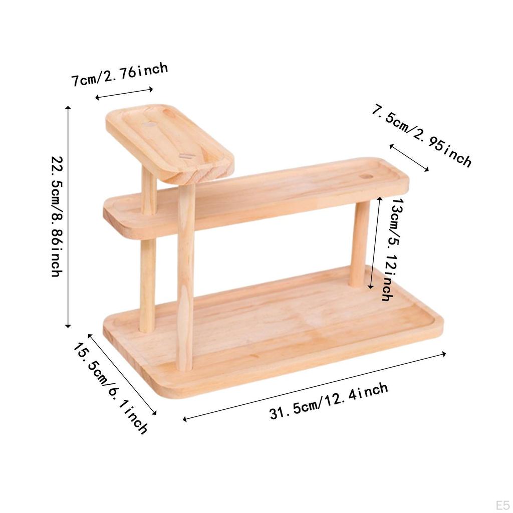 3 Tier Wooden Spice Rack And Makeup Holder for Various