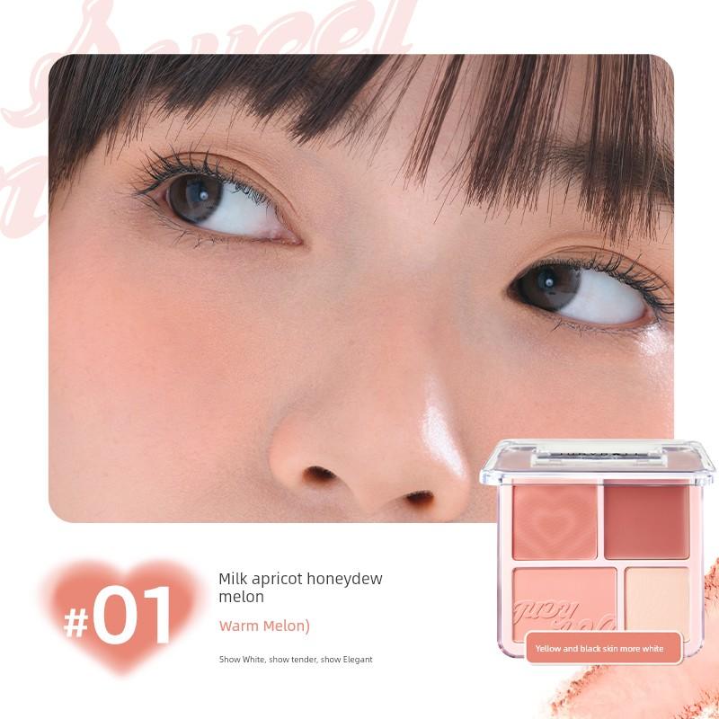 Judydoll Orange Blush Highlighter All-In-One Palette Matte Blush Cream Mud Expanding Color 2026 New Hot Item