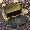 Multipurpose Tarot Cards Storage Box Iron Tarot Card Storage Case Astrologys Trinkets Box Portable Card Container