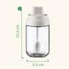 Glass Seasoning Jar with Integrated Spoon, Condiment Pot, Sugar Jar, Spice Bottle, Airtight, Seasoning Storage Container, Kitchen Supplies, Seasoning
