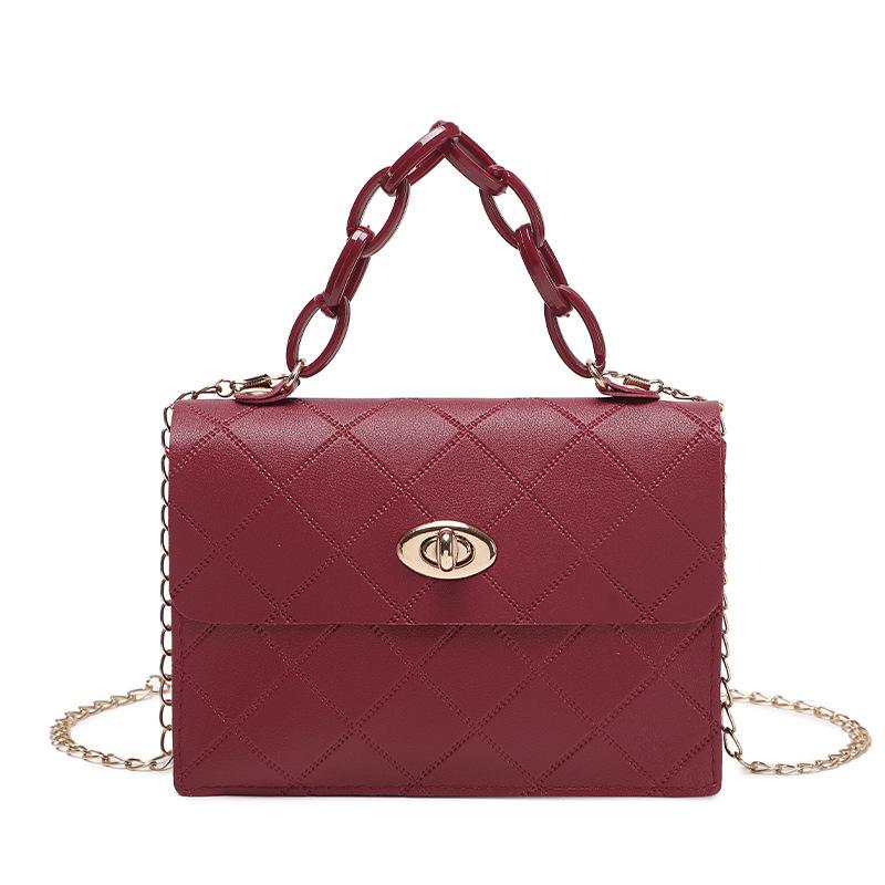 New Handbag Bag Diamond Mobile Phone Bag Small Fragrance Small Square Bag Chain Crossbody Bag
