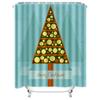 Tu Bathroom Curtain Christmas Pattern Festive Holiday Decor Shower Curtain Modern Abstract Art Home Textile Waterproof Fabric