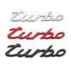 3D Metal Turbo Letter Logo Emblem Badge Car Sticker Auto Rear Back Trunk Decals Decoration Accessories