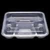 NHZHIW Disposable 4-Compartment Plastic Food Containers