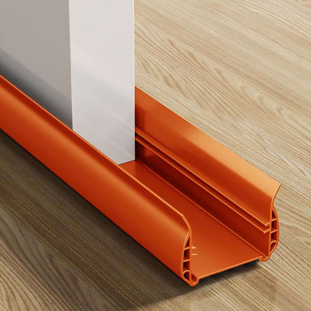 Dust Prevention Door Seal Strip Noise Reduction Door Strip Weatherproof Door Bottom Sealing Strip with Brush for Noise