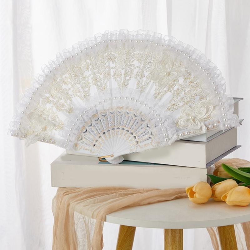 Decorative Butterfly Lace Fan Multifunctional Design Cosplay Accessory For Weddings Photography Shows