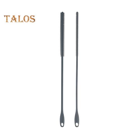 

2 шт./набор щеток для соломинок с тонкой щетиной, гибкая ручка, пищевой силикон, многоразовая щетка, инструмент для чистки соломинок темно-серого