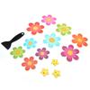 13Pcs Beautiful Flower Shape Bathroom Waterproof Non Slip Sticker with Scraper for Bathtub Use