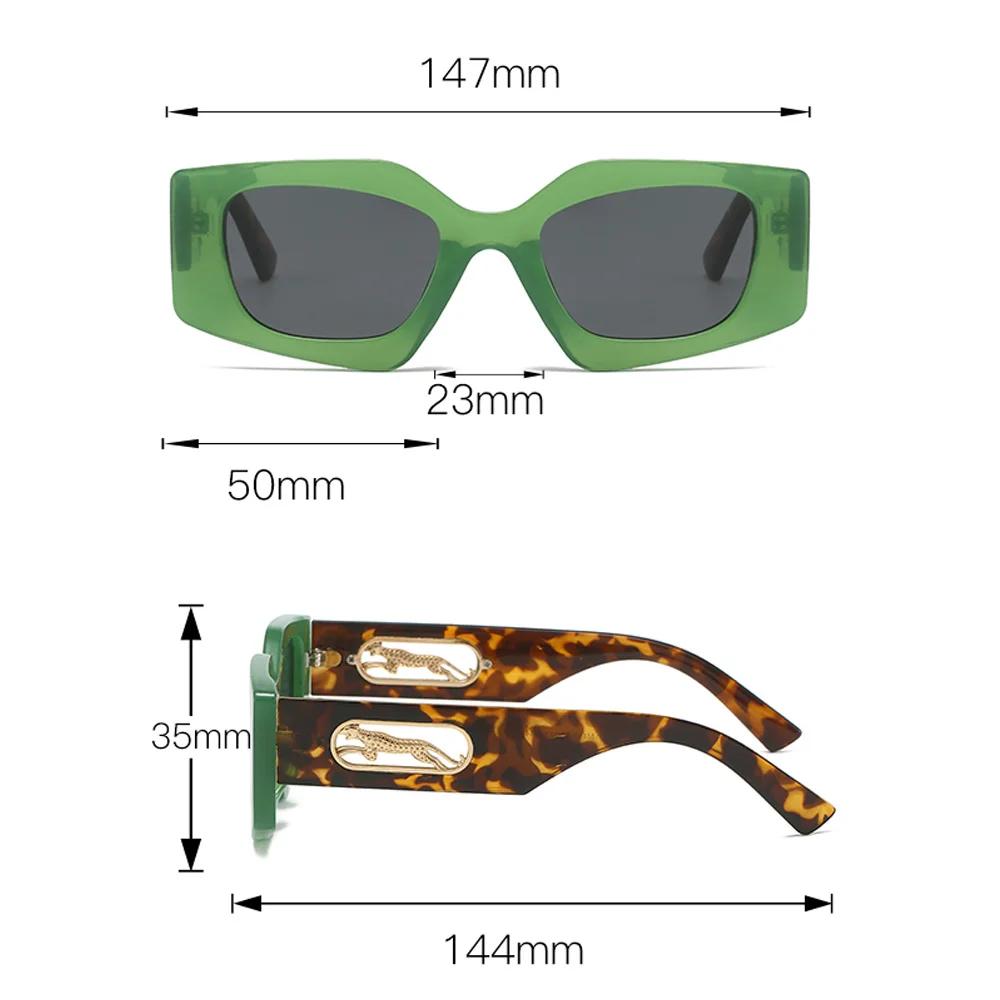 Vintage Sunglasses Women Black Square Sunglasses Woman Luxury Brand Small Rectangle Sun Glasses Female Gradient Clear Mirror