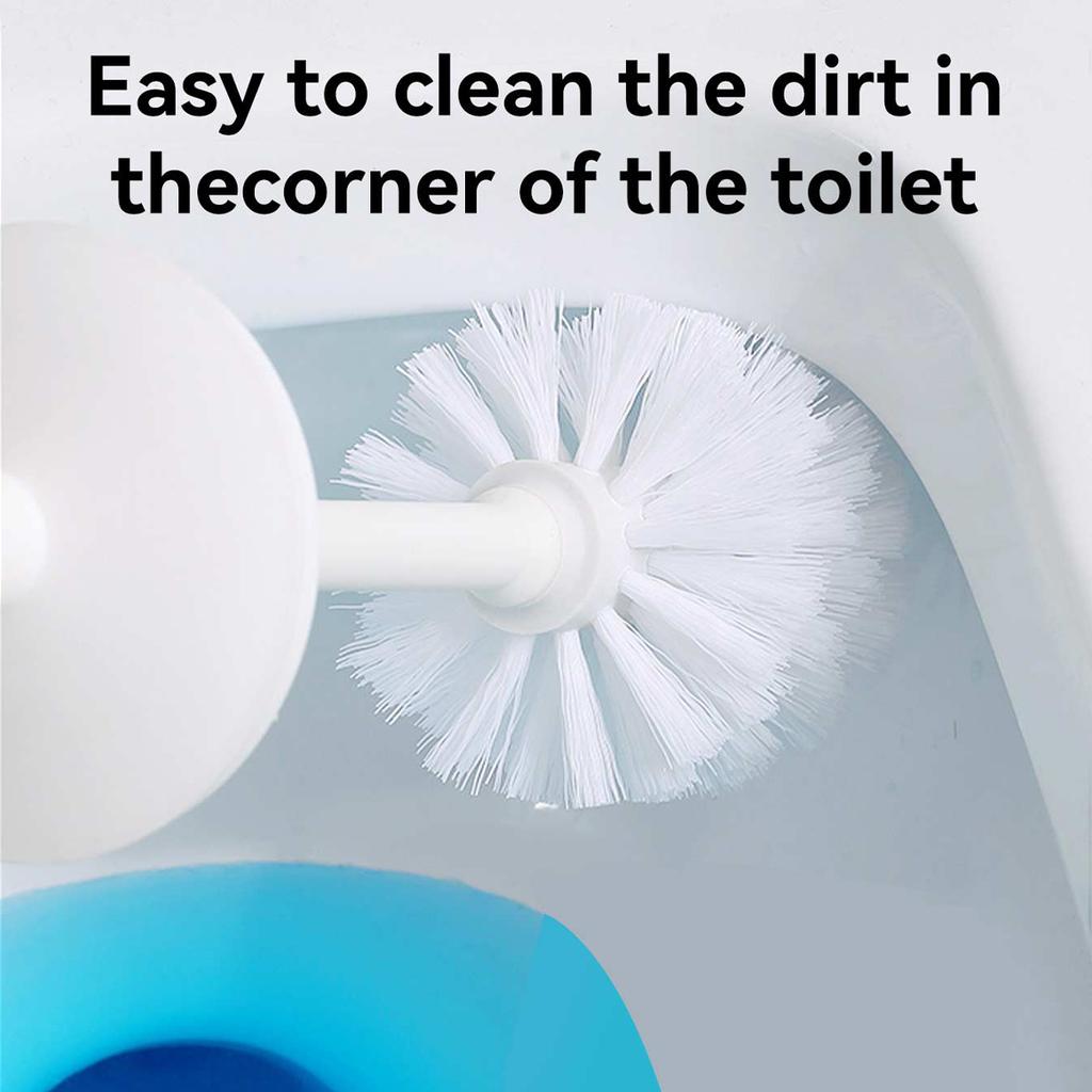  Plastic Toilet Brush With Standing Base Long Handle Toilet Cleaning Brush For WC Bathroom Accessories Cleaning Tools