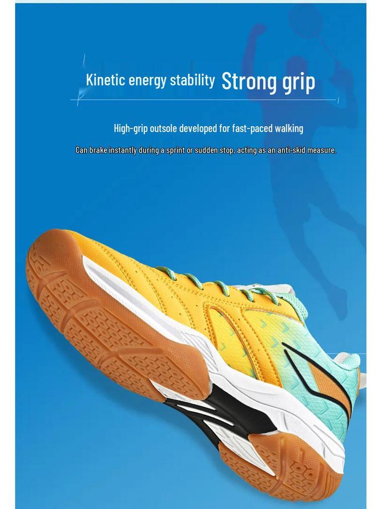 Kids' Lightweight Non-Slip Breathable Badminton & Tennis Training Shoes