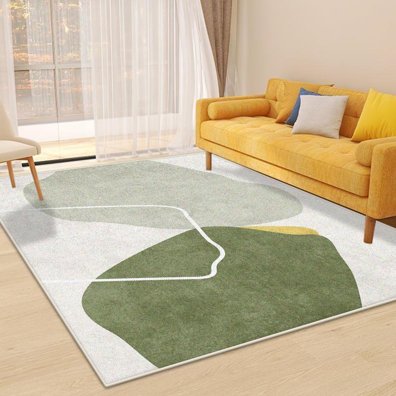 Geometric Style Living Room Rugs Decoration Bedroom Deluxe Anti Slip Floor Mats Large Area Carpet Rug Flannel Carpet Washable