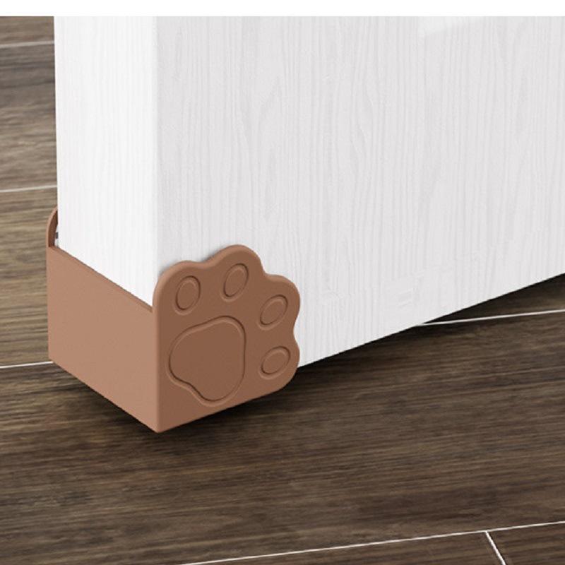 Cute Cat Paw Door Edge Corner Wrapped Furniture Corner Guards Child Baby Safety Silicone Door Corner Protector Edge Cover