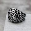 Vintage Solid Stainless Steel Men's Ring Viking Celtic Knot Design Band
