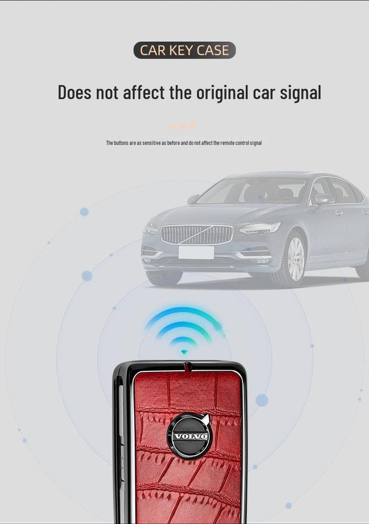 Volvo Key Protective Alloy Case for XC60, S90, S60, XC40, XC90, V60, V90 - Modified Shell with Buckle