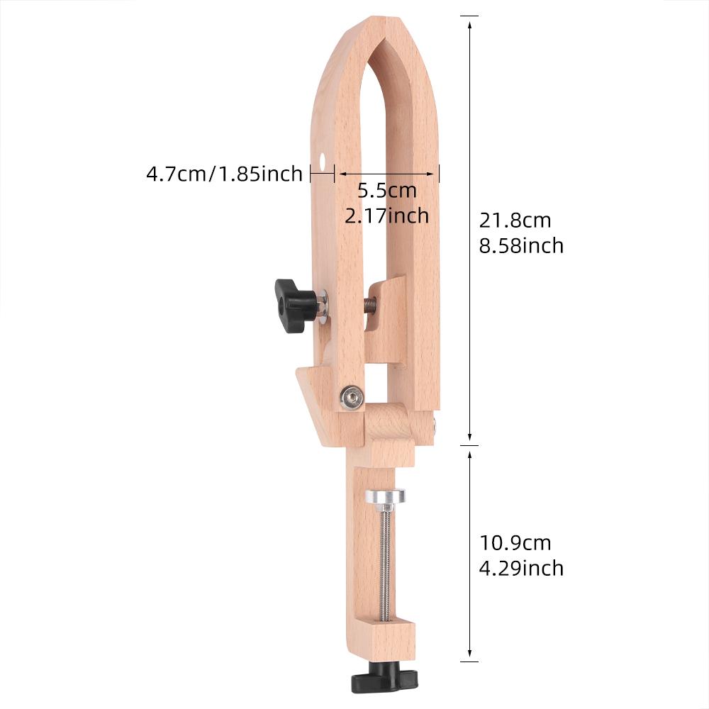 1pc Wooden DIY Hand Stitching Clamp, Adjustable Leathercraft Table Desktop Sewing Clip Tool, DIY Leather Fixing Quilting Tool