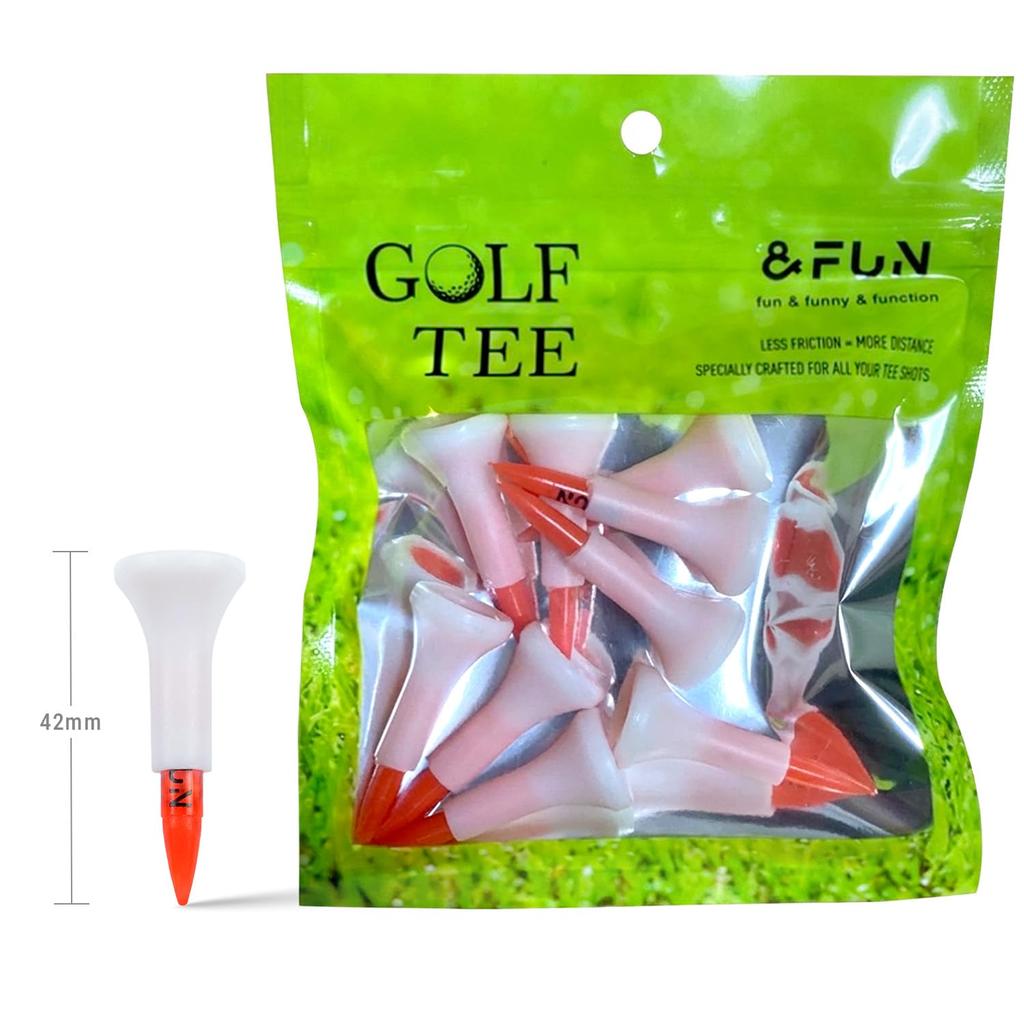 Golf tee rubber head short tee 9 pieces (42mm) (for