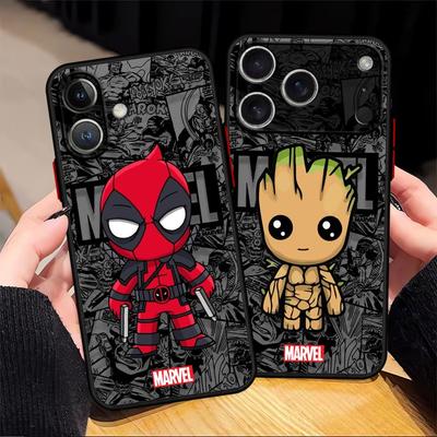 Marvel Groot Deadpool Weiche Hülle für iPhone 16e 15 16 14 Plus 17 Air 7 8 XS Max 12 13 11 17 Pro Max 13 Mini