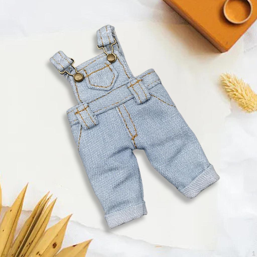 1/12 BJD Doll Overalls Ob11 Clothes Jean Dress up Costume for DIY Dolls