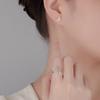 New Fashion Creative Colorful Diamond Butterfly 925 Sterling Silver Jewelry Sweet Girly Asymmetric Earrings TYB626