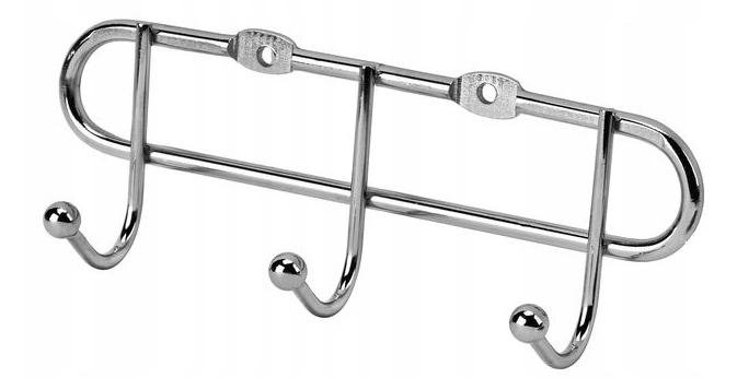 3-arm chrome wall hanger