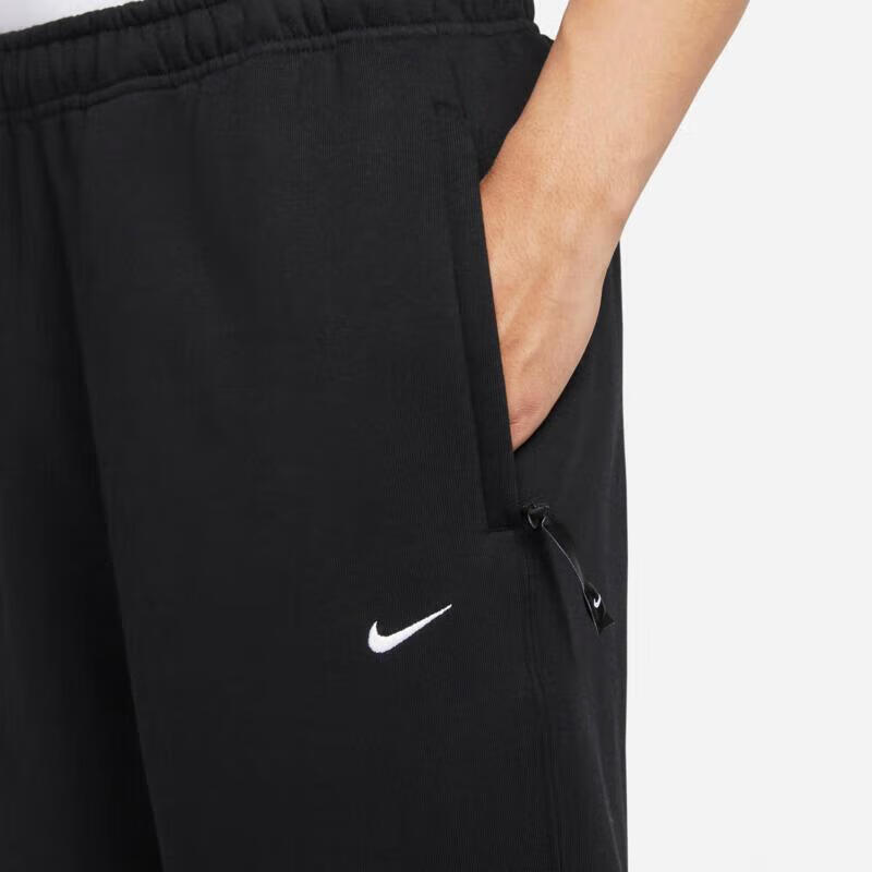 Nike Logo Print Cuffed Knit Joggers Men Bottoms Black DZ6305-010