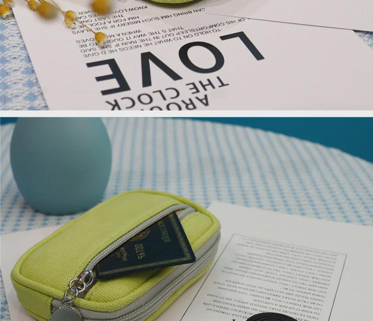 Korejská roztomilá kreslená mini plátěná peněženka na mince se zipem