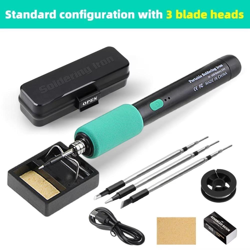 Type-C Interface Electric Soldering Iron 15W Heater Soldering Tip Soldering Wire