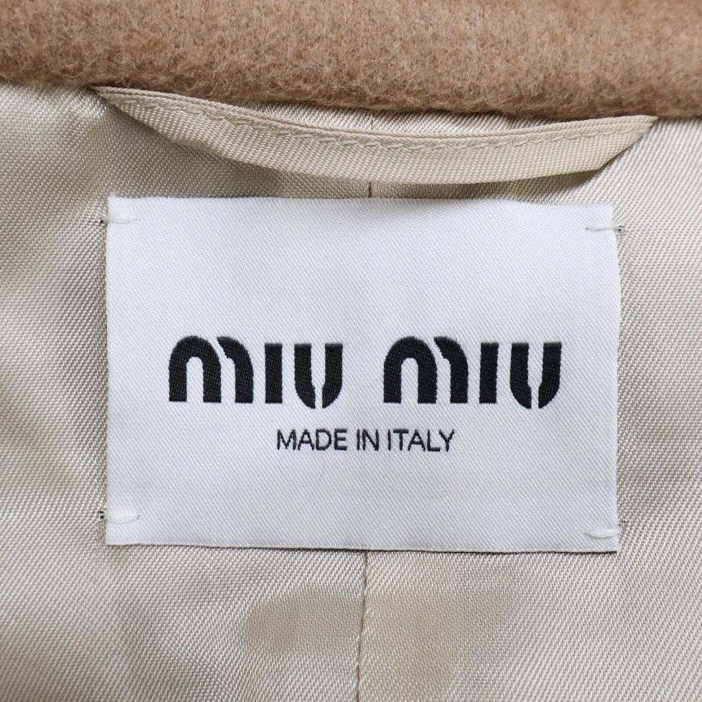 MIUMIU [Beautiful Condition] Camel Wool Double Chesterfield Jacket Coat 38 beigeUsed