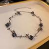 Vintage Personality Barbed Wire Heart Pendant Necklace for Women Punk Metal Black Thorny Rose Choker Chain Y2K Jewelry Goth Gift