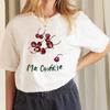 Trendy Cute Short Sleeved Women's T-Shirt Printed Fashion Clothing Cartoon Cherry Pattern Women's Casual Sweet Style T-Shirt