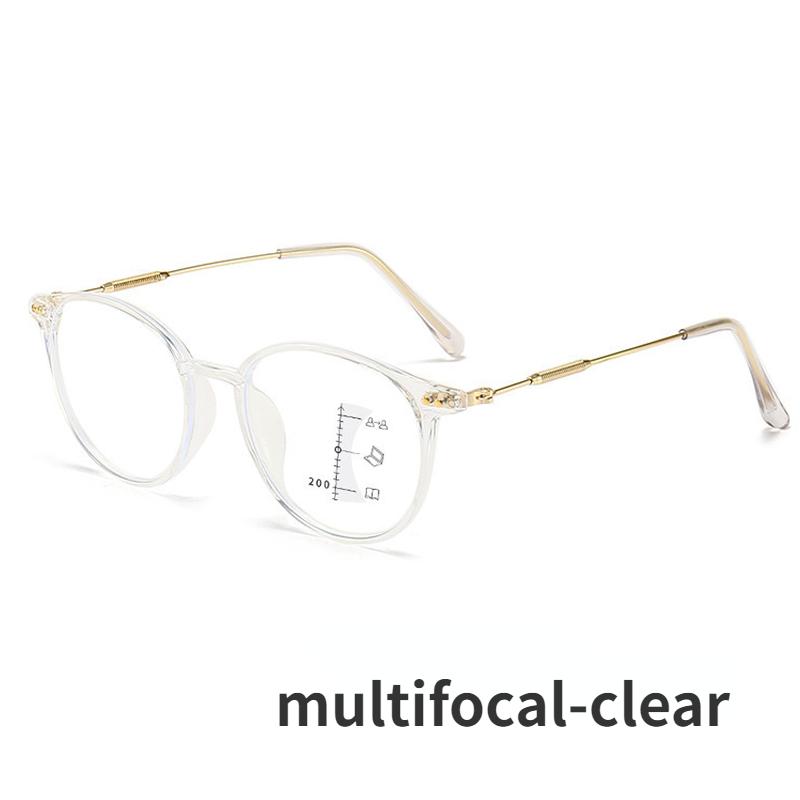 Männer Frauen Multifokale Progressive Lesebrille Anti-blaues Licht In Der Nähe Von Fern Brillen Retro Bifokale Brillen Dioptrien +1,0 bis +4,0
