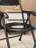 Foldable Commode Chair for Elderly, Pregnant Women, and Patients - Home Bathroom Toilet Seat with Backrest.