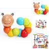 Wooden Intelligence Building Toy For Infants And Toddlers Developing Brain And Body Coordination Through Bead Stringing Play 78 Characters
