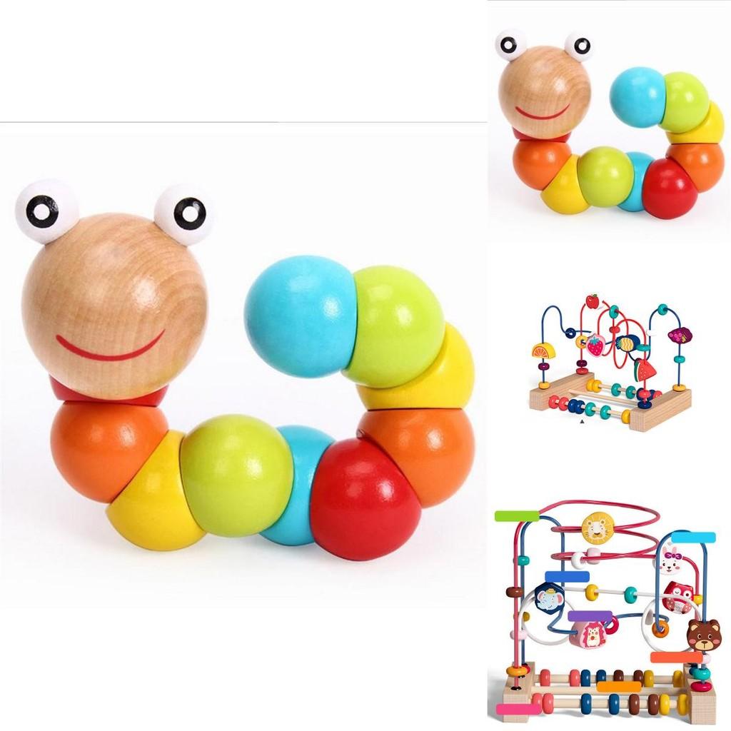 Wooden Intelligence Building Toy For Infants And Toddlers Developing Brain And Body Coordination Through Bead Stringing Play 78 Characters