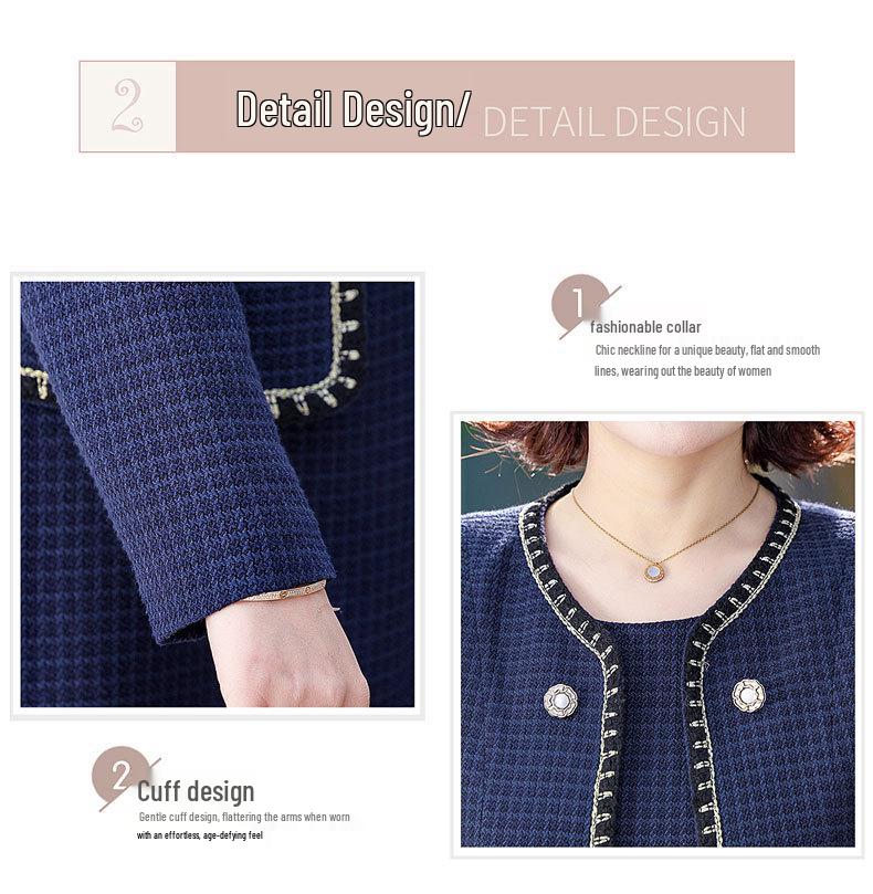 Costum din două piese de primăvară 2024 pentru femei de vârstă mijlocie (40-60)