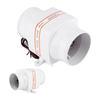 4in 270CFM Bilge Air Blower InLine Marine DC Electric Fan Boat Accessory 12V White