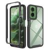 2-in-1 Hybrid-Panzer-Stoßfeste Hülle Für Motorola Moto G35 6,72 Zoll Harter Kunststoff TPU-Rahmen Transparente Acryl-Rückabdeckung