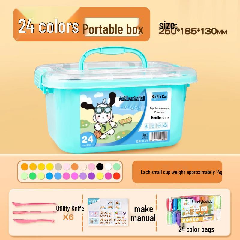 Odorless Food-Grade Clay Modeling Dough for Kids - 24 and 36 Color Sets