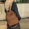 Solid Color Women's Multi-Function Backpack Large Capacity Commuter Travel Backpack